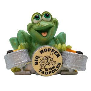 Sprogz 1994 Big Hopper and the Tadpoles Drummer Frog Figurine Collectible Vtg